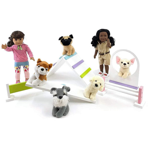 18 inch doll wood doll furniture pet agility set playtime by eimmie