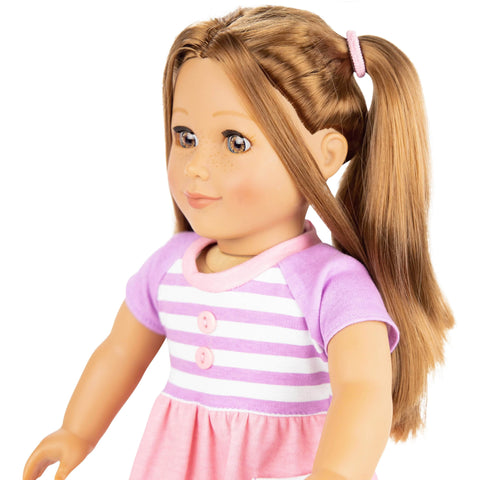 18 inch brown hair fashion doll