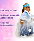 Winter Snow Princess Outfit and Matching Child Crown - Playtime by Eimmie