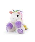10 inch unicorn stuffed animal white pink purple yellow teal