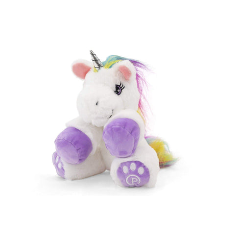 10 inch unicorn stuffed animal white pink purple yellow teal