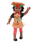 cute apron holiday outfit for 18 inch dolls