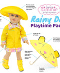 18 inch raincoat doll outfit and doll accessories