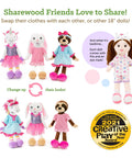 Piper the Unicorn 18 Inch Stuffed Large Rag Doll - Playtime by Eimmie