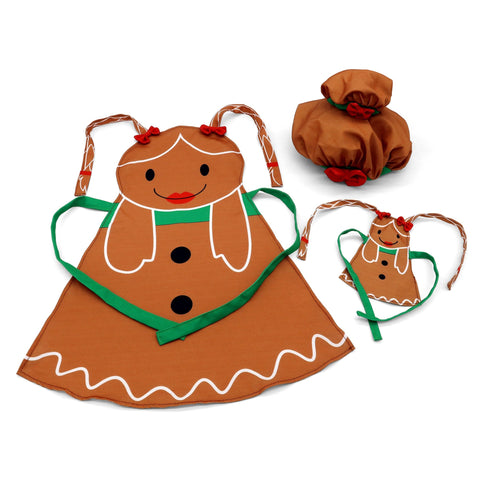 Capezio Ballerina Doll and Bonus Matching Doll & Child Gingerbread Hat & Apron