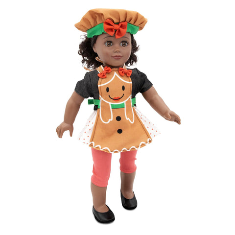 Gingerbread Apron for Girls and 18 Inch Dolls - Playtime by Eimmie