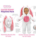easter bunny costume for dolls matching bunny hat for kids