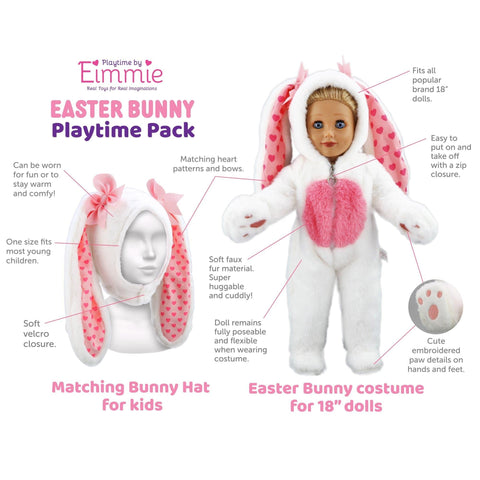 easter bunny costume for dolls matching bunny hat for kids