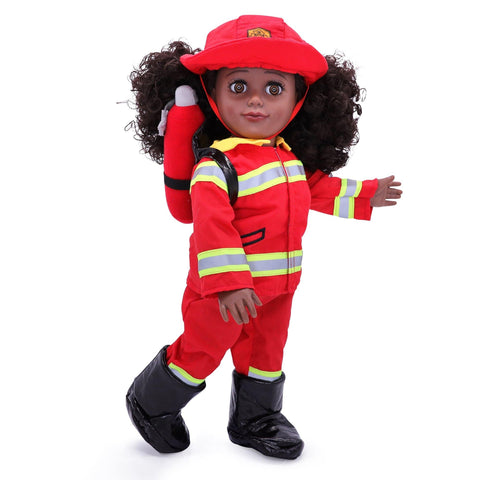 Firefighter Uniform Costume for 18 Inch Dolls - Playtime by Eimmie