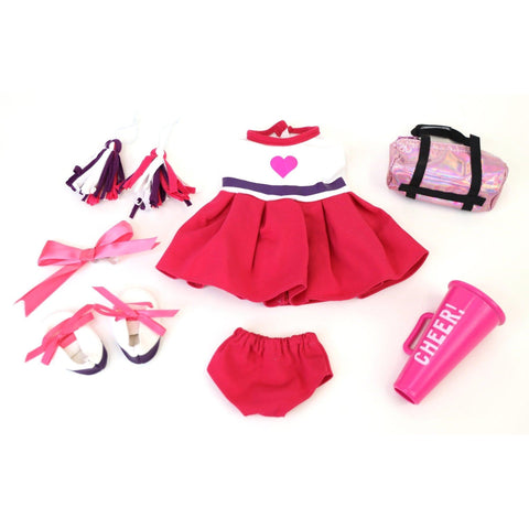 MBD 18 Inch Doll Clothes- Pink Cheerleader Outfit Fits 18 Inch Fashion Girl  Dolls