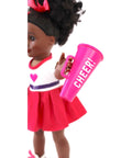 18 in doll cheerleading accessories with doll outfit set