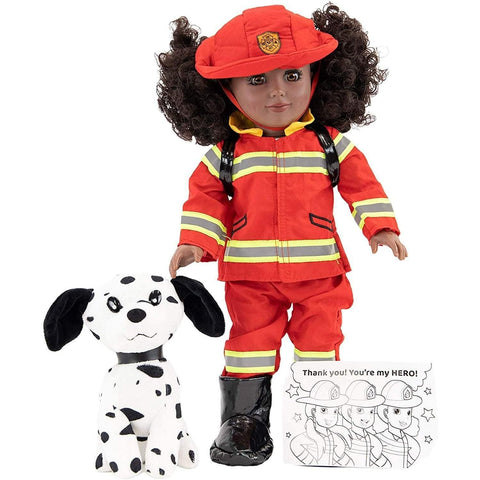Eimmie 18" Doll Clothing Firefighter Playtime Pack w/ Dog