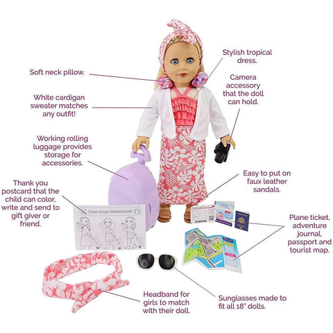 Eimmie 18" Doll Clothing Travel Playtime Pack Contents