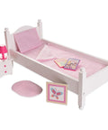 18" doll wood bedroom furniture set with accessories