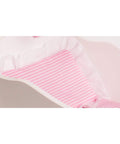 doll crib pink striped mattress comforter pillow