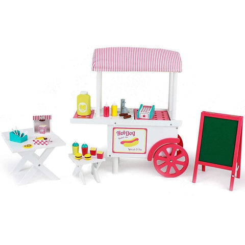 Eimmie 18 Inch Doll Furniture Hot Dog Cart 18 Inch Doll Furniture - Food Cart Set