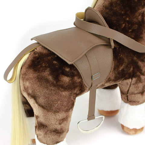 Eimmie 18 Inch Doll Horse Plush Horse with Saddle for 18 Inch Dolls