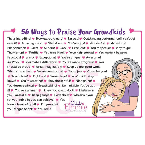 Eimmie Accessories 56 Ways to Praise Your Grandkids Magnet
