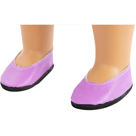 purple doll shoes