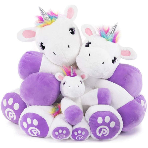 Eimmie Plush Plushible Unicorn Stuffed Animal for Kids - Big Stuffed Unicorn for Girls - 18"
