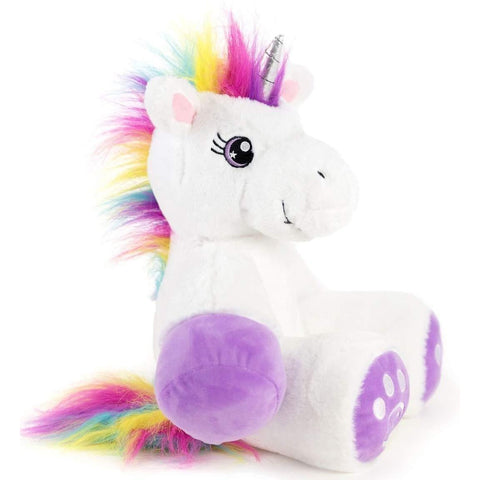 Eimmie Plush Plushible Unicorn Stuffed Animal for Kids - Big Stuffed Unicorn for Girls - 18"
